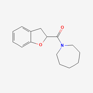 molecular formula C15H19NO2 B7516441 Azepan-1-yl(2,3-dihydro-1-benzofuran-2-yl)methanone 