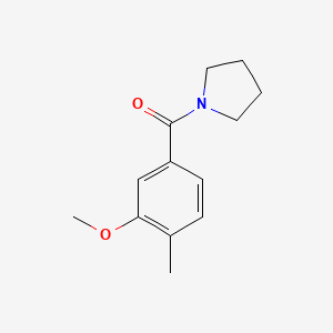 molecular formula C13H17NO2 B7516445 (3-Methoxy-4-methylphenyl)-pyrrolidin-1-ylmethanone 