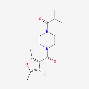 2-Methyl-1-[4-(2,4,5-trimethylfuran-3-carbonyl)piperazin-1-yl]propan-1-one