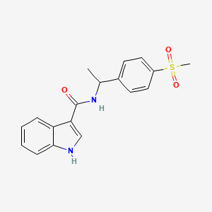molecular formula C18H18N2O3S B7516491 N-[1-(4-methylsulfonylphenyl)ethyl]-1H-indole-3-carboxamide 