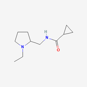 molecular formula C11H20N2O B7516560 N-[(1-ethylpyrrolidin-2-yl)methyl]cyclopropanecarboxamide 