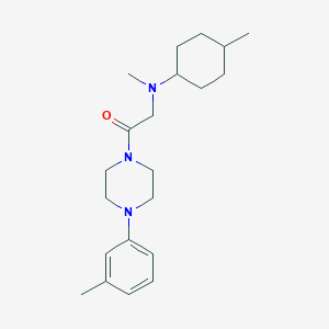 molecular formula C21H33N3O B7516597 2-[Methyl-(4-methylcyclohexyl)amino]-1-[4-(3-methylphenyl)piperazin-1-yl]ethanone 