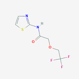 molecular formula C7H7F3N2O2S B7516598 N-(1,3-thiazol-2-yl)-2-(2,2,2-trifluoroethoxy)acetamide 