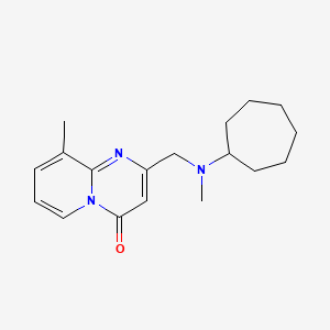 molecular formula C18H25N3O B7516611 2-[[Cycloheptyl(methyl)amino]methyl]-9-methylpyrido[1,2-a]pyrimidin-4-one 