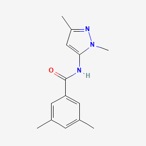 molecular formula C14H17N3O B7516625 N-(2,5-dimethylpyrazol-3-yl)-3,5-dimethylbenzamide 