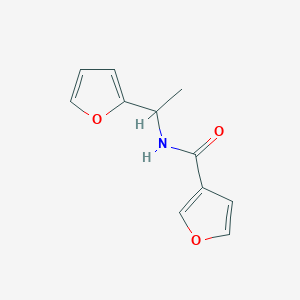 molecular formula C11H11NO3 B7516669 N-[1-(furan-2-yl)ethyl]furan-3-carboxamide 