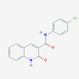 molecular formula C16H11ClN2O2 B7516684 N-(4-chlorophenyl)-2-oxo-1H-quinoline-3-carboxamide 