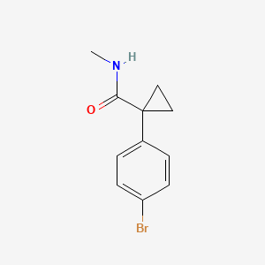 molecular formula C11H12BrNO B7516697 1-(4-bromophenyl)-N-methylcyclopropane-1-carboxamide 