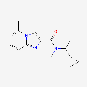 molecular formula C15H19N3O B7516698 N-(1-cyclopropylethyl)-N,5-dimethylimidazo[1,2-a]pyridine-2-carboxamide 