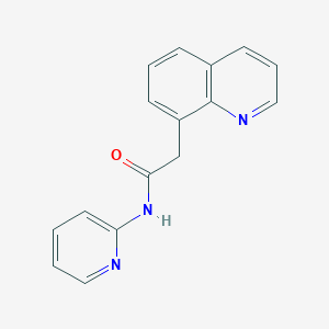 molecular formula C16H13N3O B7516703 N-pyridin-2-yl-2-quinolin-8-ylacetamide 
