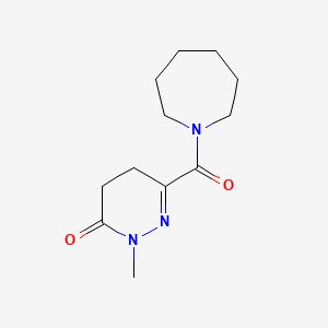 molecular formula C12H19N3O2 B7516715 6-(Azepane-1-carbonyl)-2-methyl-4,5-dihydropyridazin-3-one 