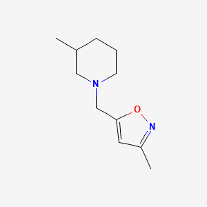 molecular formula C11H18N2O B7516729 3-Methyl-5-[(3-methylpiperidin-1-yl)methyl]-1,2-oxazole 