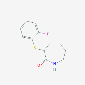 3-(2-Fluorophenyl)sulfanylazepan-2-one