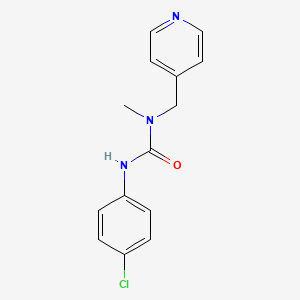 molecular formula C14H14ClN3O B7516760 3-(4-Chlorophenyl)-1-methyl-1-(pyridin-4-ylmethyl)urea 