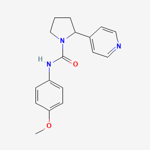 molecular formula C17H19N3O2 B7516769 N-(4-methoxyphenyl)-2-pyridin-4-ylpyrrolidine-1-carboxamide 