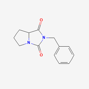 molecular formula C13H14N2O2 B7516775 2-Benzylhexahydro-1H-pyrrolo[1,2-c]imidazole-1,3-dione 