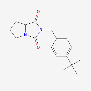 molecular formula C17H22N2O2 B7516787 2-[(4-Tert-butylphenyl)methyl]-5,6,7,7a-tetrahydropyrrolo[1,2-c]imidazole-1,3-dione 