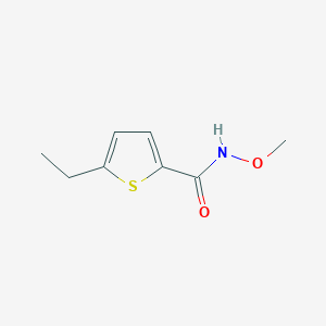 molecular formula C8H11NO2S B7516857 5-ethyl-N-methoxythiophene-2-carboxamide 