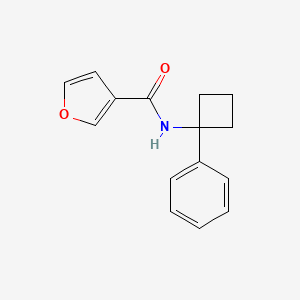 molecular formula C15H15NO2 B7516865 N-(1-phenylcyclobutyl)furan-3-carboxamide 