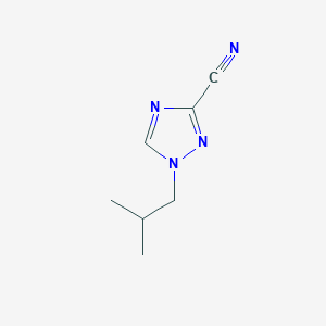 molecular formula C7H10N4 B7516868 1-(2-Methylpropyl)-1,2,4-triazole-3-carbonitrile 