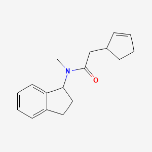 2-cyclopent-2-en-1-yl-N-(2,3-dihydro-1H-inden-1-yl)-N-methylacetamide