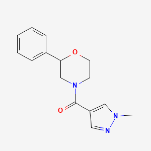 molecular formula C15H17N3O2 B7516900 (1-Methylpyrazol-4-yl)-(2-phenylmorpholin-4-yl)methanone 