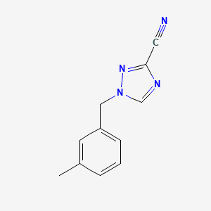 molecular formula C11H10N4 B7516908 1-[(3-Methylphenyl)methyl]-1,2,4-triazole-3-carbonitrile 