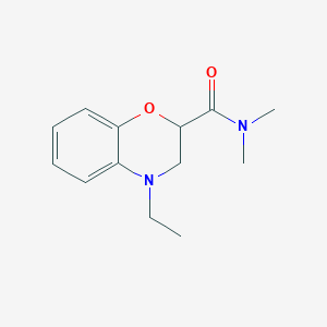 molecular formula C13H18N2O2 B7517035 4-ethyl-N,N-dimethyl-2,3-dihydro-1,4-benzoxazine-2-carboxamide 