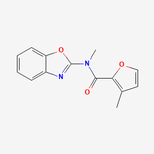 molecular formula C14H12N2O3 B7517061 N-(1,3-benzoxazol-2-yl)-N,3-dimethylfuran-2-carboxamide 