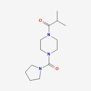 molecular formula C13H23N3O2 B7517070 2-Methyl-1-[4-(pyrrolidine-1-carbonyl)piperazin-1-yl]propan-1-one 