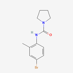molecular formula C12H15BrN2O B7517082 N-(4-溴-2-甲基苯基)吡咯烷-1-甲酰胺 