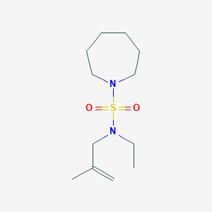 molecular formula C12H24N2O2S B7517130 N-ethyl-N-(2-methylprop-2-enyl)azepane-1-sulfonamide 