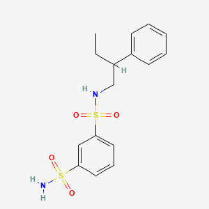 molecular formula C16H20N2O4S2 B7517136 3-N-(2-phenylbutyl)benzene-1,3-disulfonamide 