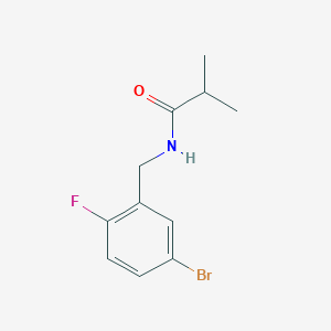 molecular formula C11H13BrFNO B7517141 N-[(5-bromo-2-fluorophenyl)methyl]-2-methylpropanamide 