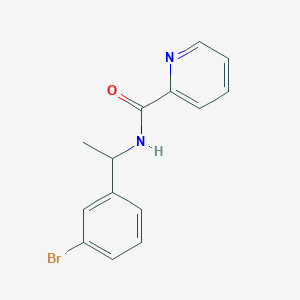 molecular formula C14H13BrN2O B7517153 N-[1-(3-bromophenyl)ethyl]pyridine-2-carboxamide 