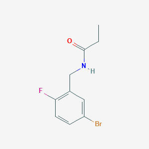 molecular formula C10H11BrFNO B7517158 N-[(5-bromo-2-fluorophenyl)methyl]propanamide 