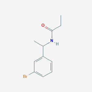 molecular formula C11H14BrNO B7517165 N-[1-(3-bromophenyl)ethyl]propanamide 