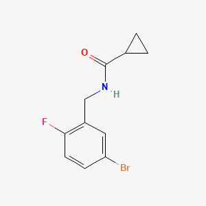 molecular formula C11H11BrFNO B7517173 N-[(5-bromo-2-fluorophenyl)methyl]cyclopropanecarboxamide 