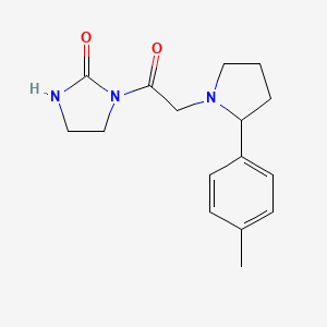 molecular formula C16H21N3O2 B7517200 1-[2-[2-(4-Methylphenyl)pyrrolidin-1-yl]acetyl]imidazolidin-2-one 