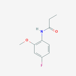 molecular formula C10H12FNO2 B7517202 N-(4-fluoro-2-methoxyphenyl)propanamide 