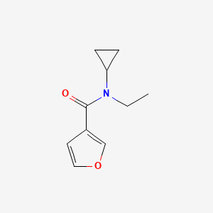 molecular formula C10H13NO2 B7517205 N-cyclopropyl-N-ethylfuran-3-carboxamide 