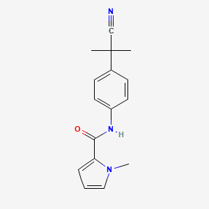 molecular formula C16H17N3O B7517210 N-[4-(2-cyanopropan-2-yl)phenyl]-1-methylpyrrole-2-carboxamide 