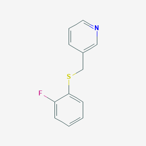 3-[(2-Fluorophenyl)sulfanylmethyl]pyridine