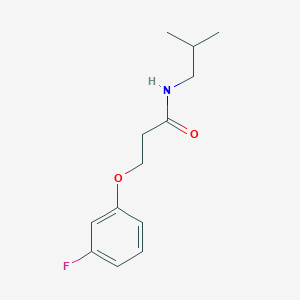 molecular formula C13H18FNO2 B7517247 3-(3-fluorophenoxy)-N-(2-methylpropyl)propanamide 
