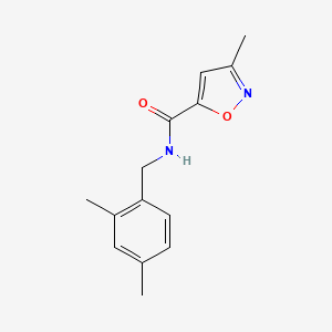 molecular formula C14H16N2O2 B7517255 N-[(2,4-dimethylphenyl)methyl]-3-methyl-1,2-oxazole-5-carboxamide 