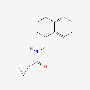 molecular formula C15H19NO B7517263 N-(1,2,3,4-tetrahydronaphthalen-1-ylmethyl)cyclopropanecarboxamide 
