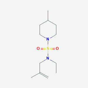 molecular formula C12H24N2O2S B7517265 N-ethyl-4-methyl-N-(2-methylprop-2-enyl)piperidine-1-sulfonamide 