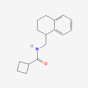 molecular formula C16H21NO B7517273 N-(1,2,3,4-tetrahydronaphthalen-1-ylmethyl)cyclobutanecarboxamide 