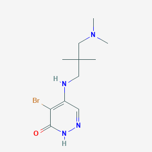 molecular formula C11H19BrN4O B7517281 5-bromo-4-[[3-(dimethylamino)-2,2-dimethylpropyl]amino]-1H-pyridazin-6-one 