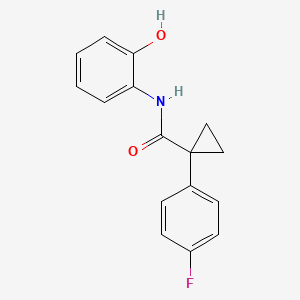 molecular formula C16H14FNO2 B7517300 1-(4-fluorophenyl)-N-(2-hydroxyphenyl)cyclopropane-1-carboxamide 